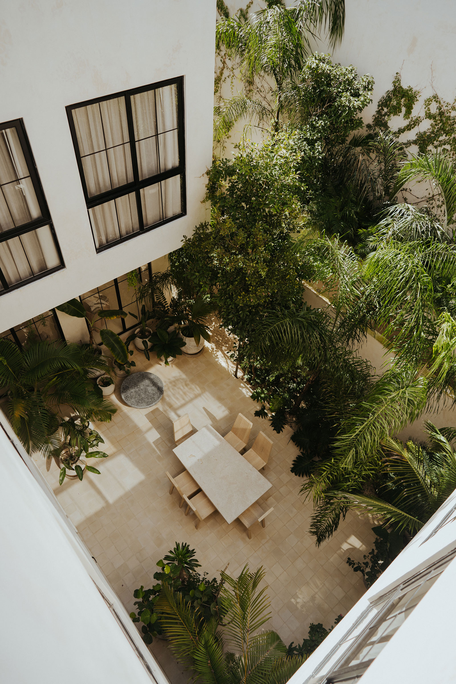 Villa Fosca in Tulum Central patio with dining